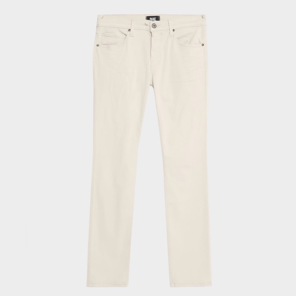 PAIGE Croft Skinny Jeans 29 in Cream Frosted Glass